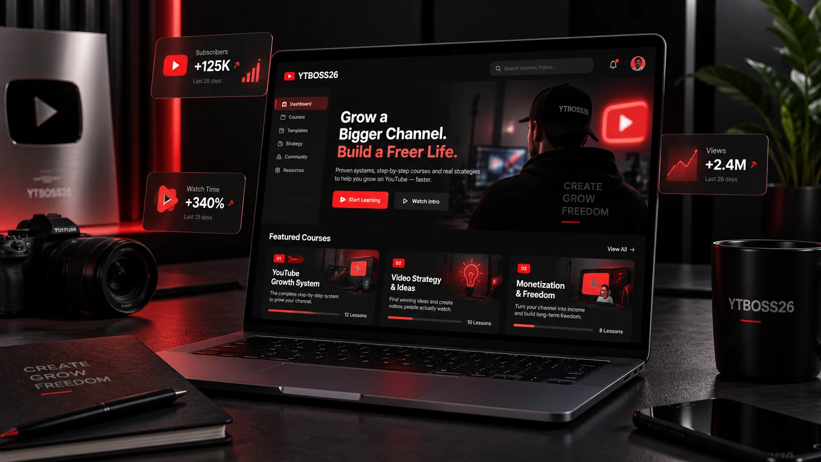 YTBOSS26 creator learning dashboard